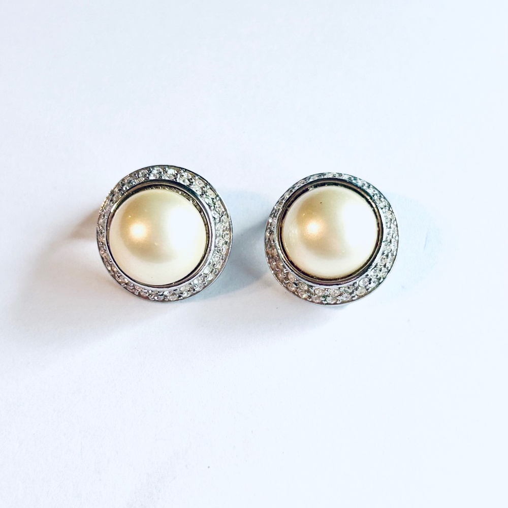 Vintage Ralph Lauren Clip-on Earrings, Ralph Lauren Bridal, Vintage Earrings